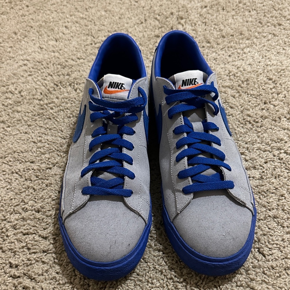 Nike Custom Men's Royal Blue and Gray Sneakers w box